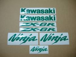 Kawasaki ZX-6R Ninja signal light reflective green stickers