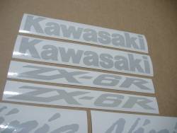 Kawasaki ZX6R Ninja signal light reflective white logo emblems