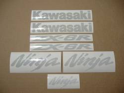 Kawasaki ZX-6R Ninja signal light reflective white stickers set