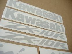 Kawasaki ZX10R Ninja signal light reflective white logo emblems