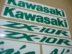 Kawasaki ZX10R Ninja signal light reflective green logo emblems