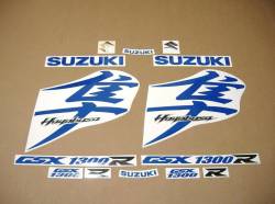 Suzuki Hayabusa MK2 blue reflective sticker set