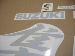 Suzuki Busa 1340 signal reflective white kanji adhesives set