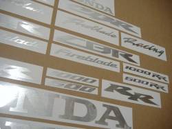Honda CBR 600rr/1000rr brushed aluminium decals