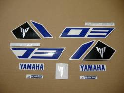 Yamaha MT-03 2016 white/blue reproduction decals 
