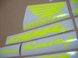 Honda 600rr/1000rr custom neon yellow/green decal kit
