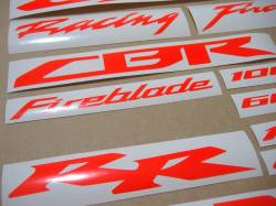 Honda 600rr/1000rr custom signal red stickers set