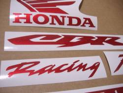 Cherry red decals for Honda cbr Fireblade rr