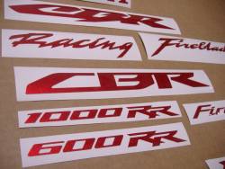 Cherry red decals for Honda cbr 600rr/1000rr