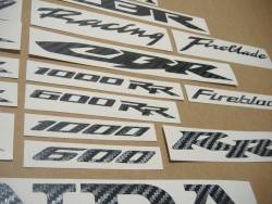 Honda CBR 600/1000 RR carbon logo adhesives/labels set
