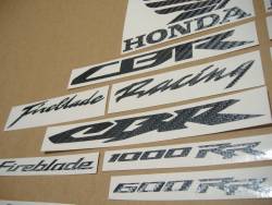 Honda CBR 600RR/1000RR customized carbon look decal logo set