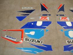 Suzuki gsx-r srad 750 1997 white blue adhesives set