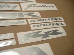 Honda CBR 600RR F4 customized silver grey adhesives set
