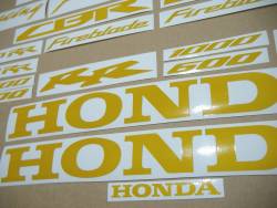 Honda CBR 1000 RR light reflective yellow logo stickers