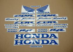 Honda CBR 600RR 1000RR reflective blue logo stickers
