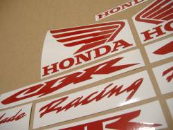 Reflective signal red logo graphics for Honda Fireblade