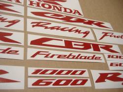 Honda CBR 1000 RR signal reflective red stickers
