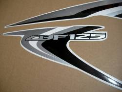Honda CBF 125 2012-2013 white reproduction decals
