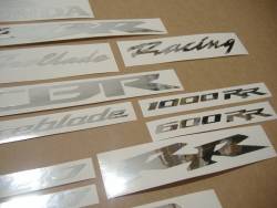 Honda CBR 6001000 RR chrome (mirrored) logo emblems set