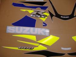 Suzuki GSXR 600 K1 blue stickers