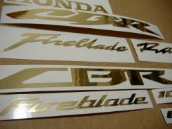 Honda CBR 600RR/1000RR chrome (mirror) golden logo stickers