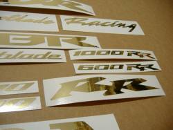 Honda CBR 600RR/1000RR chrome (mirror) golden logo graphics