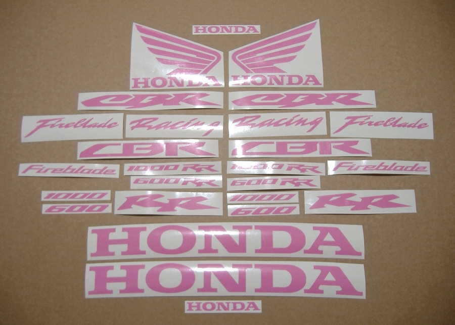Honda CBR RR customized light (soft) pink decals
