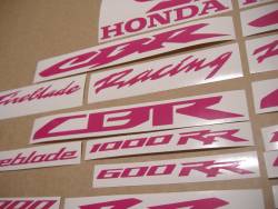 Honda 1000 RR custom hot (dark) pink sticker kit