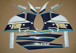Yamaha FZR 1000 Exup 1990 3GM black/blue/white reproduction decals