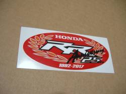 Honda Fireblade 2017 red anniversary restoration stickers