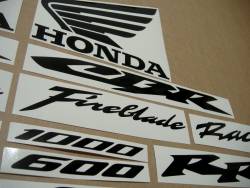 Honda CBR Fireblade customized black logo decals