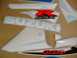 Suzuki 600 2002 white complete sticker kit