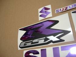 Decals for Suzuki Suzuki GSXR 1000 in custom chrome purple