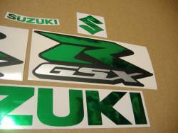 Graphics for Suzuki GSXR 600 (Gixxer logo) in chrome mirror green