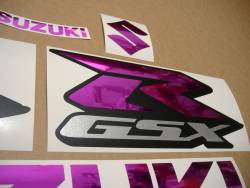 Chrome pink adhesives kit for Suzuki GSX-R (Gixxer) 1000 