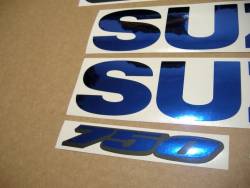 Mirrored blue logo emblems for Suzuki GSX-R (Gixxer) 750 