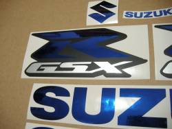 Chrome blue graphics kit for Suzuki GSX-R (Gixxer) 600 