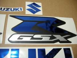 Chrome blue adhesives kit for Suzuki GSX-R (Gixxer) 600 