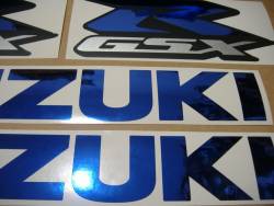 Chrome blue stickers kit for Suzuki GSXR (Gixxer) 1000