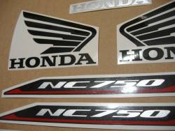 Honda NC 750XA or 750XD 2016 red model logo emblems kit
