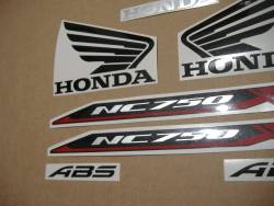 Replacement decals set for Honda NC750X 2016 silver grey version