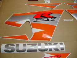 Suzuki 600 2004 black complete sticker kit