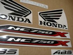 Honda NC 750XA or 750XD 2016-2017 blue model logo emblems kit