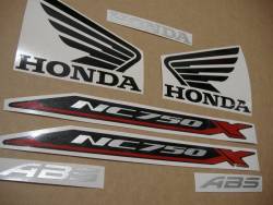 Replacement graphics set for Honda NC750X 2016-2017 black version