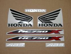 Honda NC 750XA or 750XD 2016-2017 black model complete decal set
