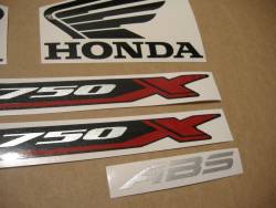 Honda NC 750XA or 750XD 2016-2017 black model logo emblems kit