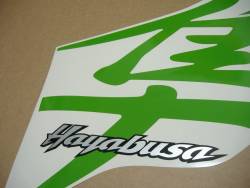 Suzuki Hayabusa k1 (1st gen) lime green kanji logo decal set
