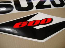 Suzuki 600 2004 yellow stickers kit