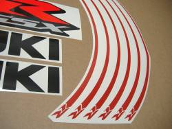 Stickers & wheel lines for Suzuki GSX-R 1000 L5 red replica