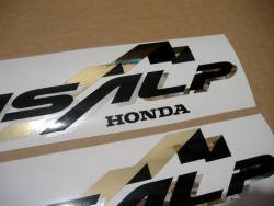 Honda Transalp XL650V 01-02 light green logo labels 